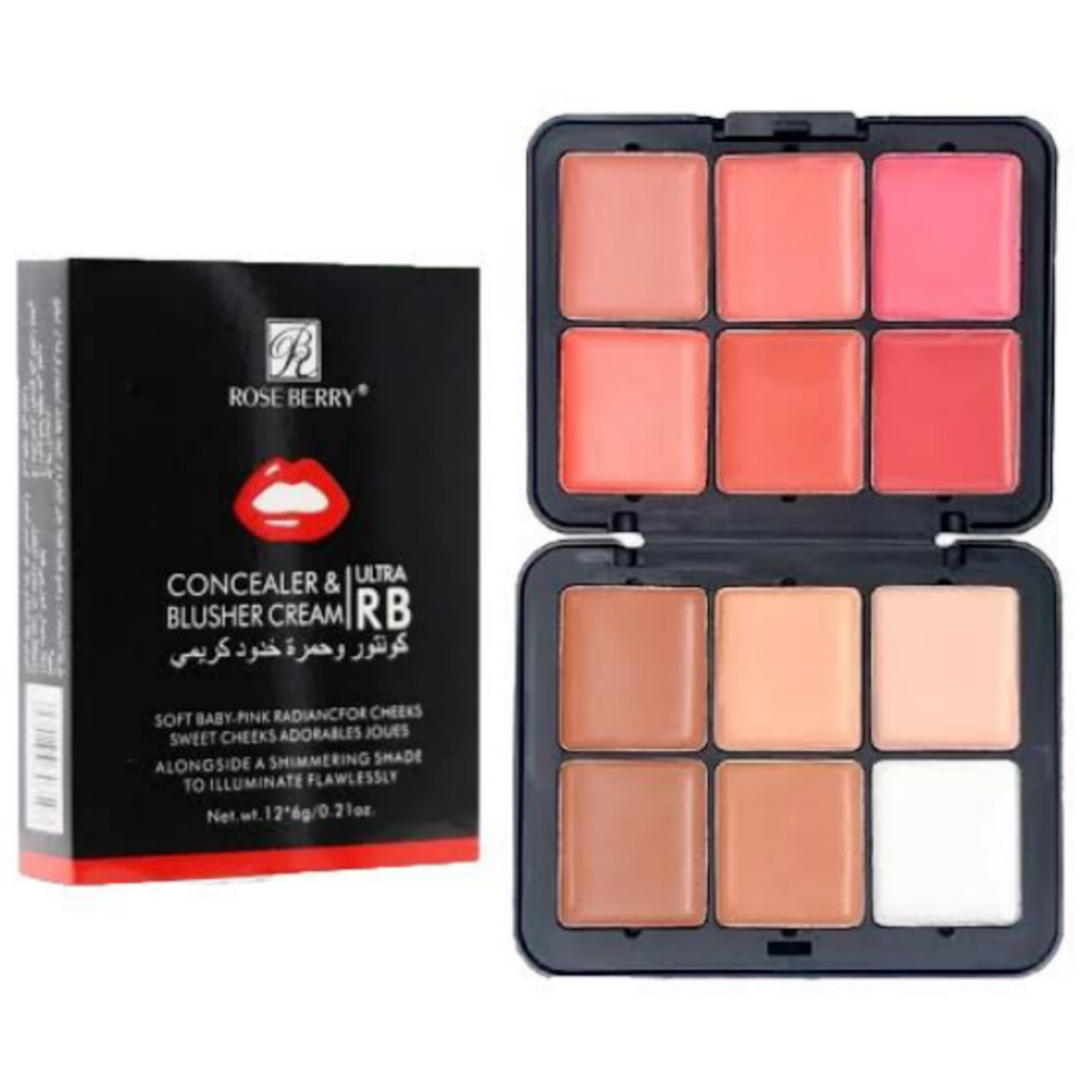 Rose Berry Blusher & Contour 12 Clours