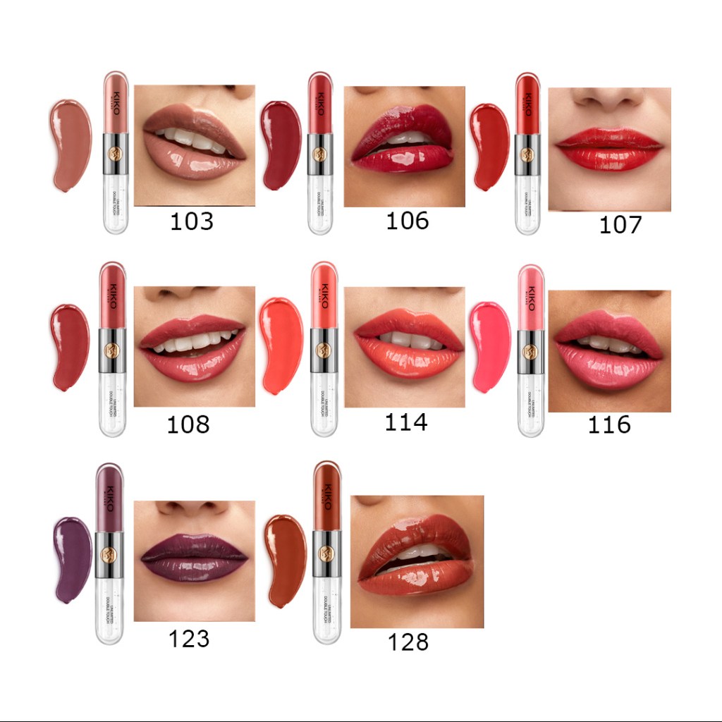 Buy 1 Get 1 Free ( 2 Pieces ) KIKO Milano Unlimited Double Touch Lipstick