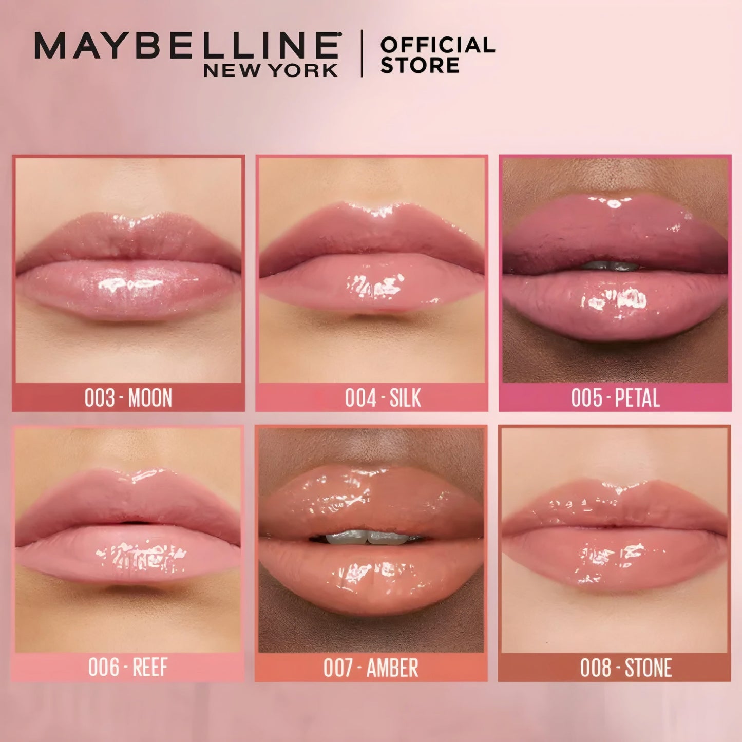 Buy 1 Get 2 Free ( 3 pieces ) Maybelline Lifter Gloss - With Hyaluronic Acid, Hydrating Lip Gloss, Plumping Lip Balm