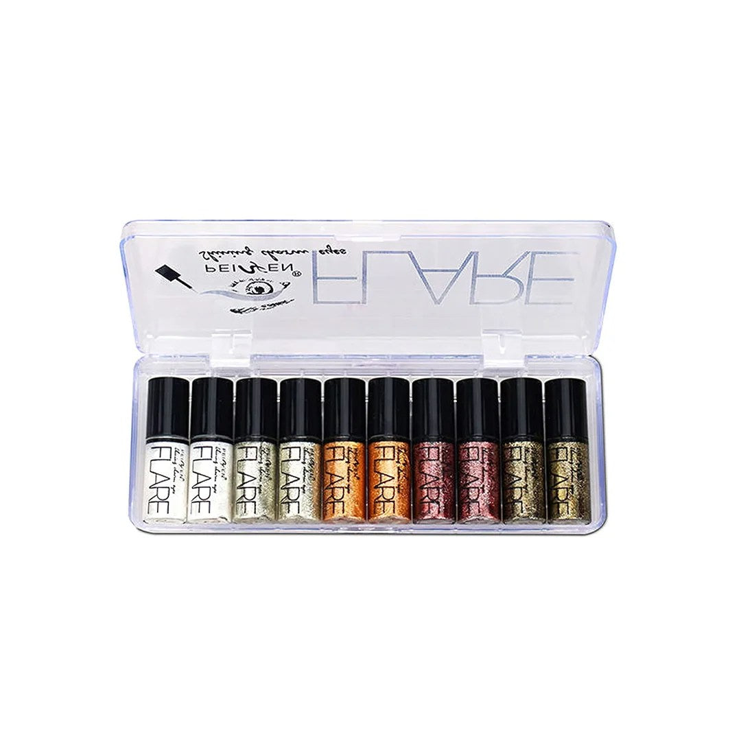 Kit 10 Colors Flair Glitter Eyeliner