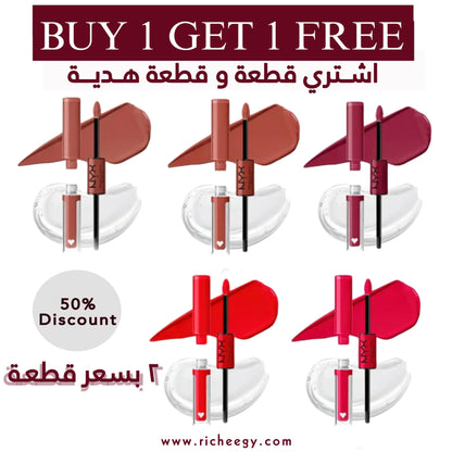 Buy 1 Get 1 Free ( 2 Pieces )  NYX Shine Loud High Shine Lip Color